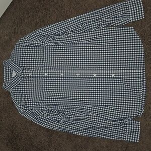 Old Navy Blue Gingham Everyday Shirt